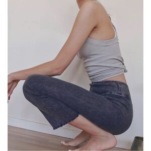 Free People FP Movement Right On Ribbed Leggings Black Washed size Small